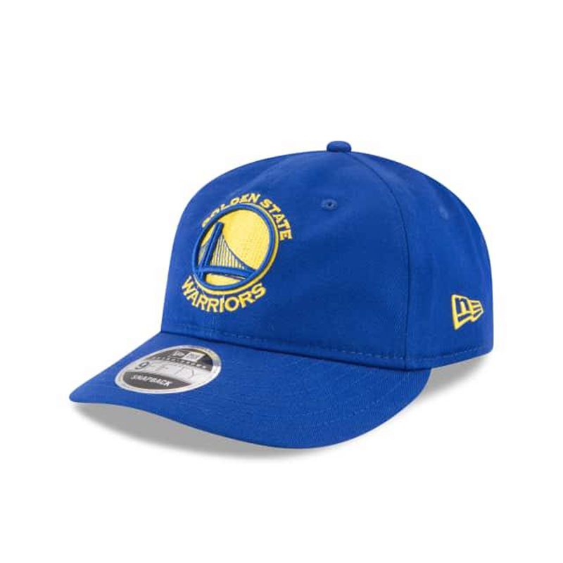 NBA Golden State Warriors Team Choice Retro Crown 9Fifty Snapback (MEW0081) - Blue New Era Caps